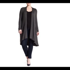 3x PLUS SIZE GREY CARDIGAN